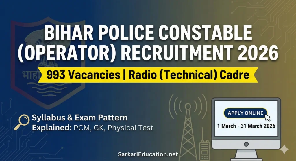 Bihar Police Constable Operator